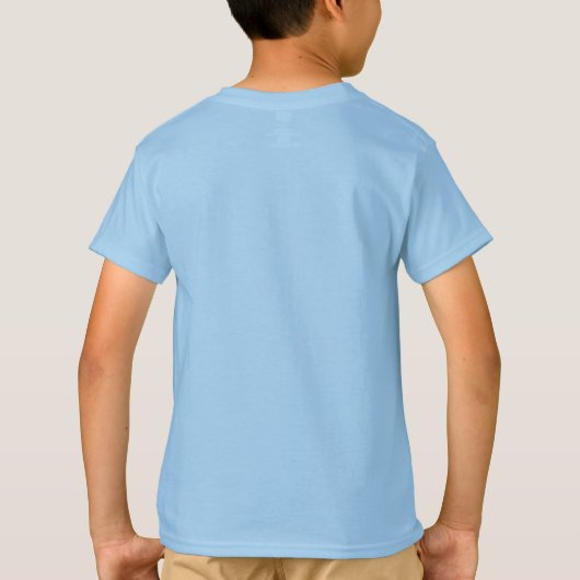 Hinzufügen von Text-Upload-Foto zu Kids Boys Kurzs T-Shirt (Rückseite)