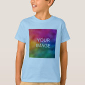 Hinzufügen von Text-Upload-Foto zu Kids Boys Kurzs T-Shirt (Vorderseite)