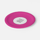 Hinzufügen von Text-Vorlagen für Firmenlogo Pappteller (Schrägansicht)