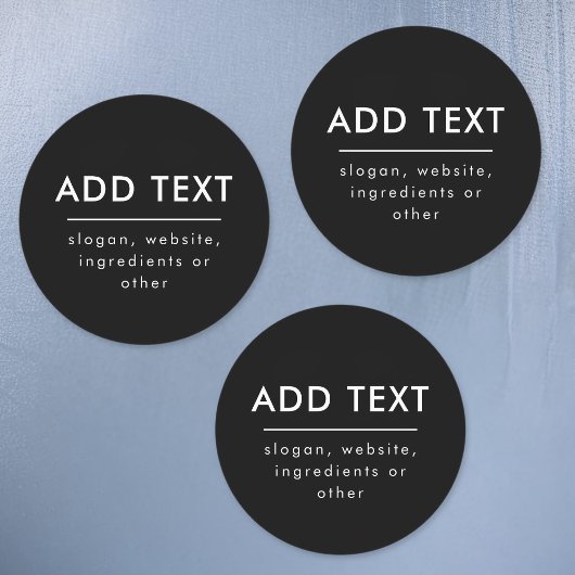 Hinzufügen von Text | wasserdicht Schwarz-weiß Etiketten