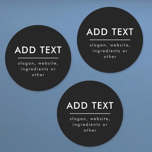 Hinzufügen von Text | wasserdicht Schwarz-weiß Etiketten