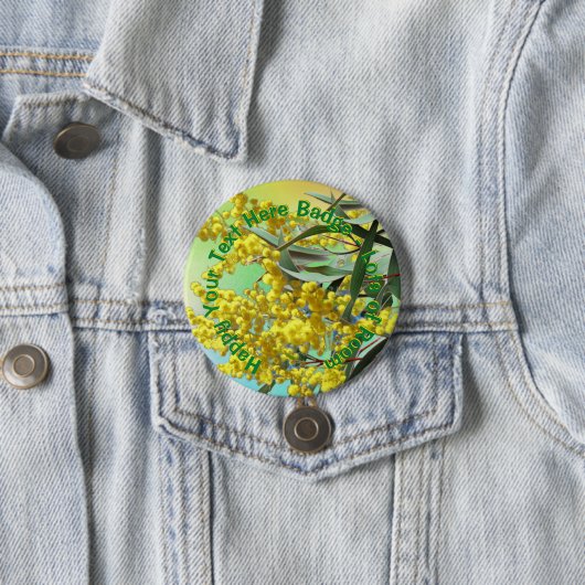 Hinzufügen von Text Wattle & Gum Blätter Aussie Ab Button (Beispiel)