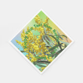 Hinzufügen von Text Wattle & Gum Blätter Aussie Lu Serviette (Ecke)