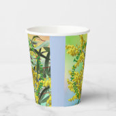 Hinzufügen von Text-Wattle & Gum-Blätter Aussie Pappbecher (Links)