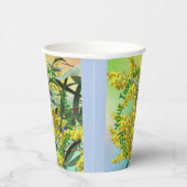 Hinzufügen von Text-Wattle & Gum-Blätter Aussie Pappbecher (Rechts)