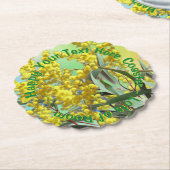 Hinzufügen von Text Wattle & Gum Blätter Aussie Sc Untersetzer (angewinkelt)