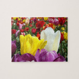 Hinzufügen von Text zu Blume-Felderpuzzle Puzzle