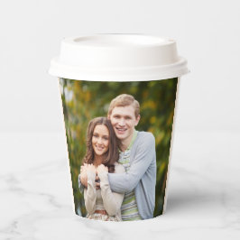 Hinzufügen von Text zu Fotomaterial zu einer Verbi Pappbecher