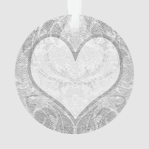 Hinzufügen von Text zum Spitzenherz Ornament