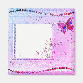 Hinzufügen von Textrosa und Lila Magnet