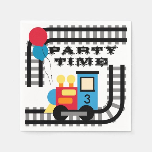 Hinzufügen von Zeitzug zum Party Geburtstagspapier Serviette (Vorderseite)