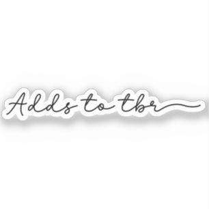 Hinzufügen zu TBR Aufkleber