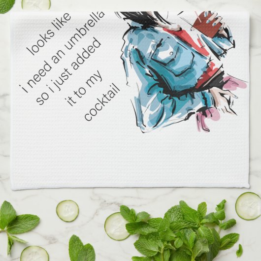 Hinzugefügt Schirm Geschirrtuch (Gefaltet)