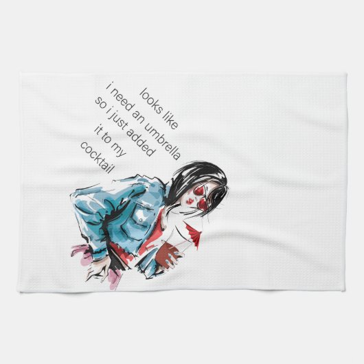 Hinzugefügt Schirm Geschirrtuch (Horizontal)