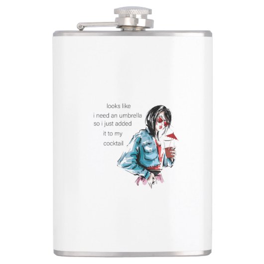 Hinzugefügt Schirmcreme Flachmann (Vorderseite)