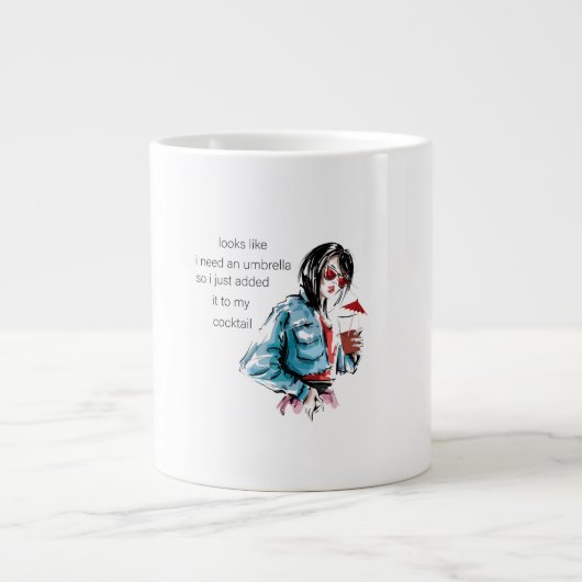 Hinzugefügt Schirmcreme Jumbo-Tasse (Vorderseite)