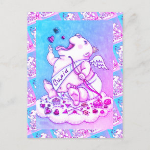 HINZUGEFÜGT ZU LIEBE FUNNY BABY CUPID, SCHOKOLADEN FEIERTAGSPOSTKARTE