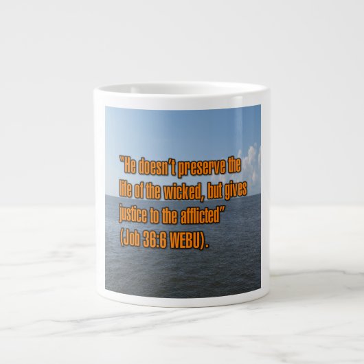 Hiob 36:6 WEBU Tasse (Vorderseite)
