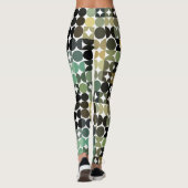 Hip Abstract Half Circles Industrial Fusion Art Leggings (Rückseite)