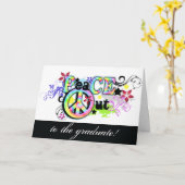 Hip and Groovy PeaCE OUT Karte (Gelbe Blume)