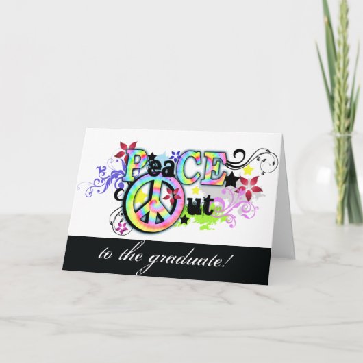 Hip and Groovy PeaCE OUT Karte (Vorderseite)