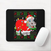 Hip Christmas Lights Santa Hiptamus Ugly Xmas Swea Mousepad (Mit Mouse)