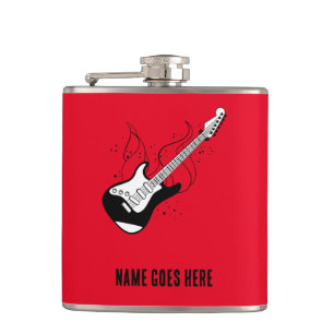 Hip Flask mit Gitarre - Name anpassen Flachmann