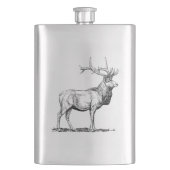 Hip flask with Deer / Flachmann mit Hirsch (Vorderseite)