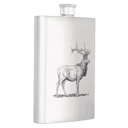 Hip flask with Deer / Flachmann mit Hirsch (Rechts)