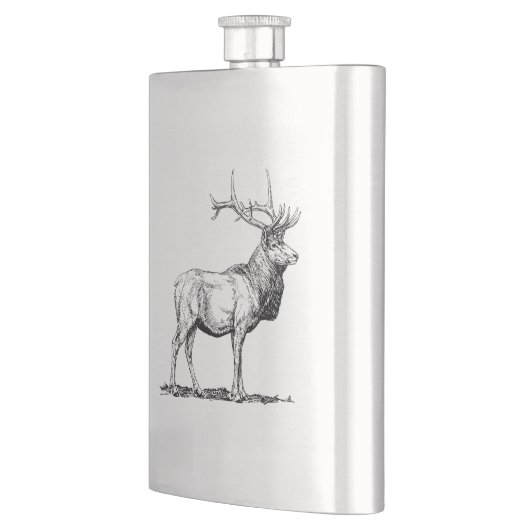 Hip flask with Deer / Flachmann mit Hirsch (Links)