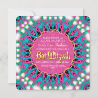 Hip Groovy Prinzessin Bat Mitzvah Einladung