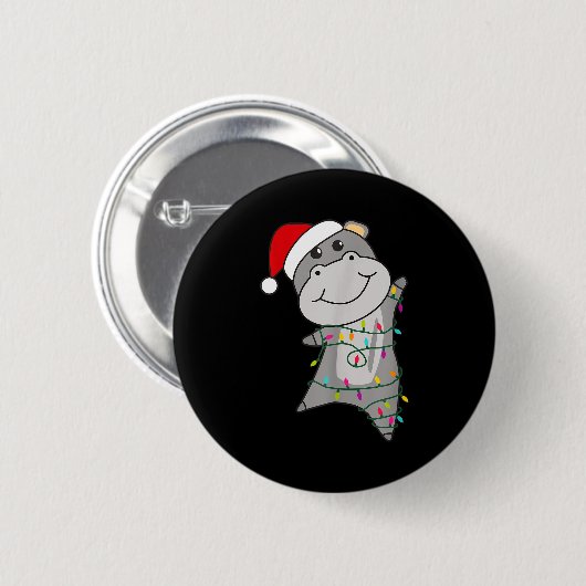 Hip Happy Christmas Fairy Lights Sweet Animals Hip Button (Vorne & Hinten)