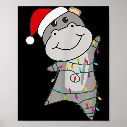 Hip Happy Christmas Fairy Lights Sweet Animals Hip Poster (Vorne)