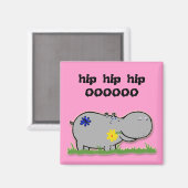 hip hip hipOOOO Magnet (Vorderseite/Rückseite)