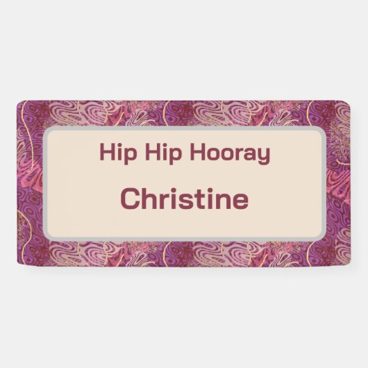 Hip Hip Hooray Adult Birthday Banner (Horizontal)