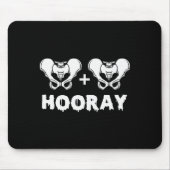 Hip Hip Hooray Funny Anatomy Pun Skeleton Bone Mousepad (Vorne)