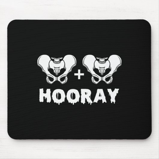 Hip Hip Hooray Funny Anatomy Pun Skeleton Bone Mousepad (Vorne)