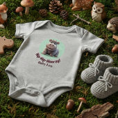 "Hip-Hip-Hooray!" Hippo Personalized Baby Bodysuit Baby Strampler