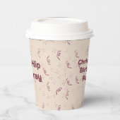 Hip Hip Hooray Ribbon and Confetti Birthday Pappbecher (Links)