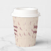 Hip Hip Hooray Ribbon and Confetti Birthday Pappbecher (Rechts)