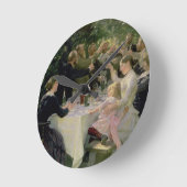 Hip Hip Hurrah! Artists' Party at Skagen, 1888 Runde Wanduhr (Winkel)