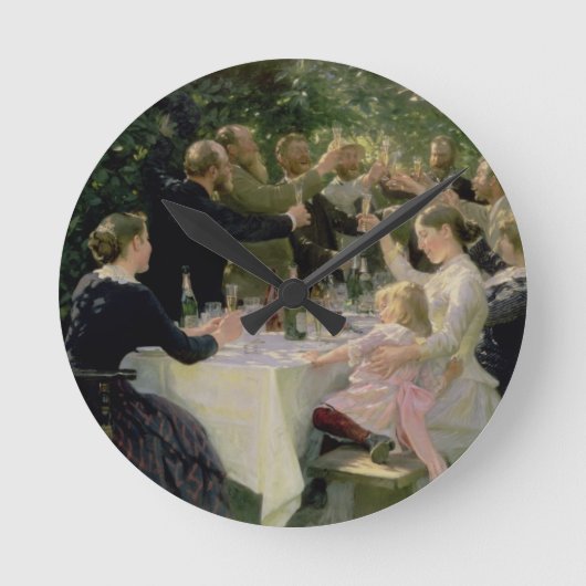 Hip Hip Hurrah! Artists' Party at Skagen, 1888 Runde Wanduhr (Vorderseite)