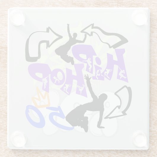 Hip Hop 50.w Glasuntersetzer (Rückseite)