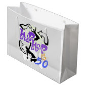 Hip Hop 50.w Große Geschenktüte (Vorderseite Schrägansicht)