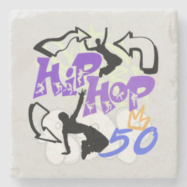 Hip Hop 50.w Steinuntersetzer