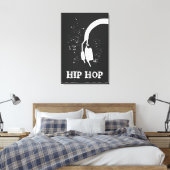 Hip Hop Abstrakter Kopfhörer-Grafik-Inverse-Effekt Leinwanddruck (Insitu (Schlafzimmer))