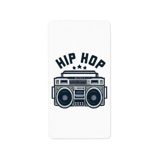 Hip Hop Adressaufkleber (Vorne)