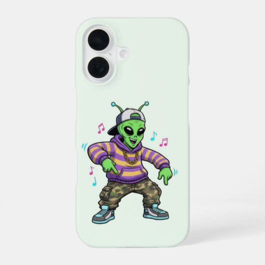 Hip Hop Alien Phone Case iPhone 16 Hülle (Rückseite)
