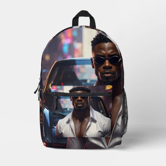 Hip Hop - American Rap Star - Bedruckter Rucksack (Vorderseite)