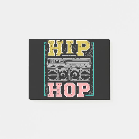 Hip Hop Artists Cassettes Old School Rap Post-it Klebezettel (Vorderseite)